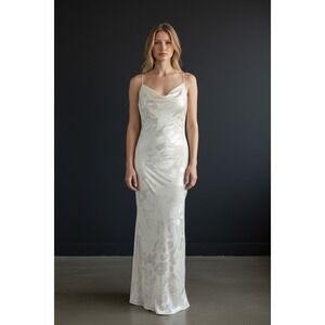 Rat And Boa Sleeveless Maxi Dress Women's Small Cream Slip Dress Burnout Sexy